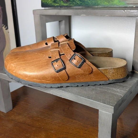 Birkenstocks Beige Leather Comfort Footpad - Picture 1 of 11